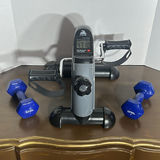 Evoland Mini Exercise Bike and Pair of SPRI 5 lb Dumbbells - thumbnail 1 of 5