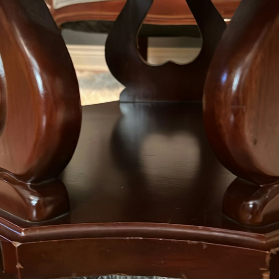3-pieces total: Victorian Mahogany, 2 side tables and 1 round sofa table - image 11 of 11