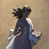 Female Artist Figurine on Wooden Stand - thumbnail 3 of 5