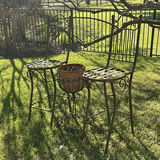 Metal Garden Chairs, Plant Stand, Shepherd Hook, and Bird Feeder - thumbnail 2 of 5
