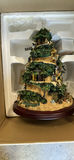 Thomas Kinkade Glory to the Newborn King Nativity Tree Sculpture and Santa Claus Figure - thumbnail 1 of 5