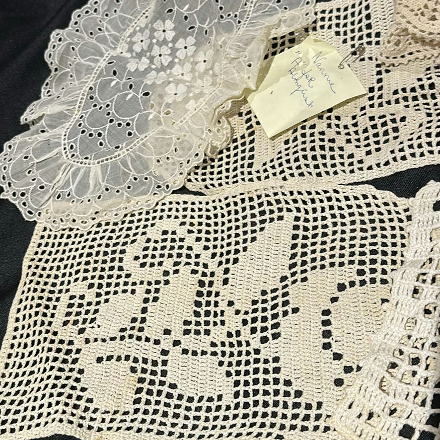 Assorted Crochet and Lace Doilies and Textiles - image 3 of 6