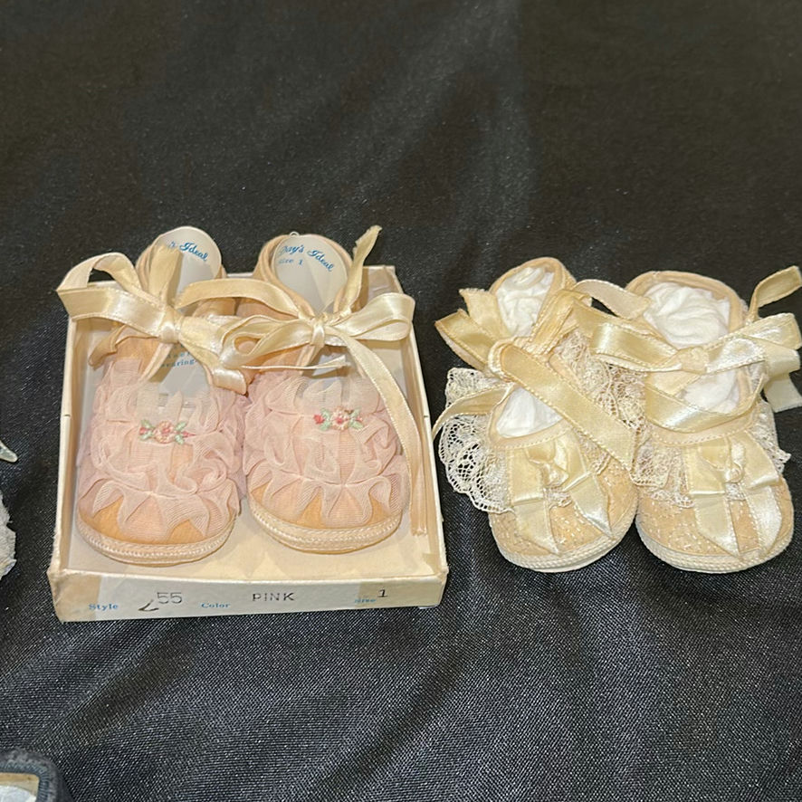 Vintage Baby Clothing, Shoes, and Child Silverware Set - image 7 of 9