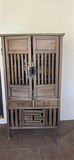 Wood Storage Cabinet and Metal Wall Decor - thumbnail 3 of 6