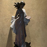 Female Artist Figurine on Wooden Stand - thumbnail 5 of 5