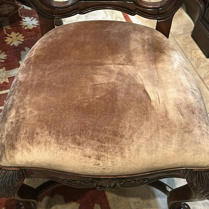 Wood Dining Table and Upholstered Chairs Set - image 3 of 10