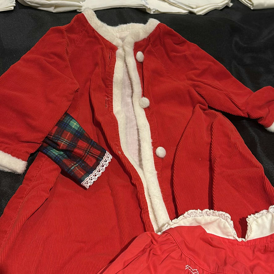 Girls Holiday Clothing Lot with Plaid Dress, Red Coat, and Minnie Mouse Top - image 5 of 7