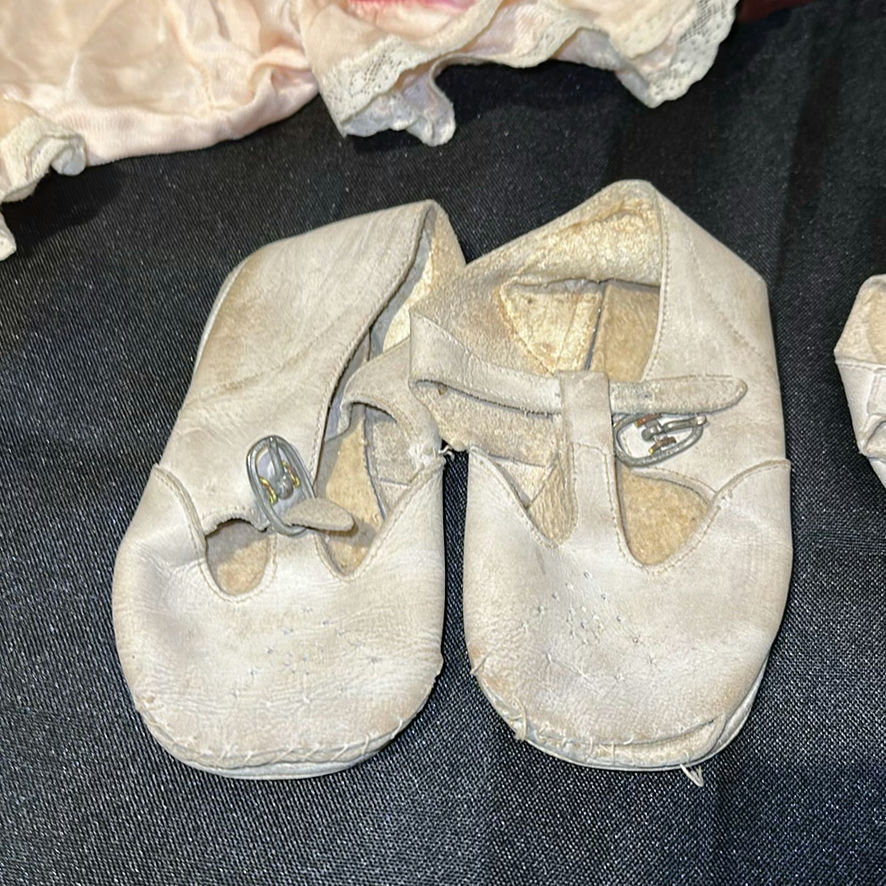 Vintage Baby Clothing, Shoes, and Child Silverware Set - image 3 of 9