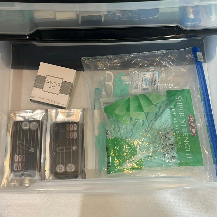 Three-Drawer Plastic Storage Organizer with Toiletry and Travel Items - image 4 of 5
