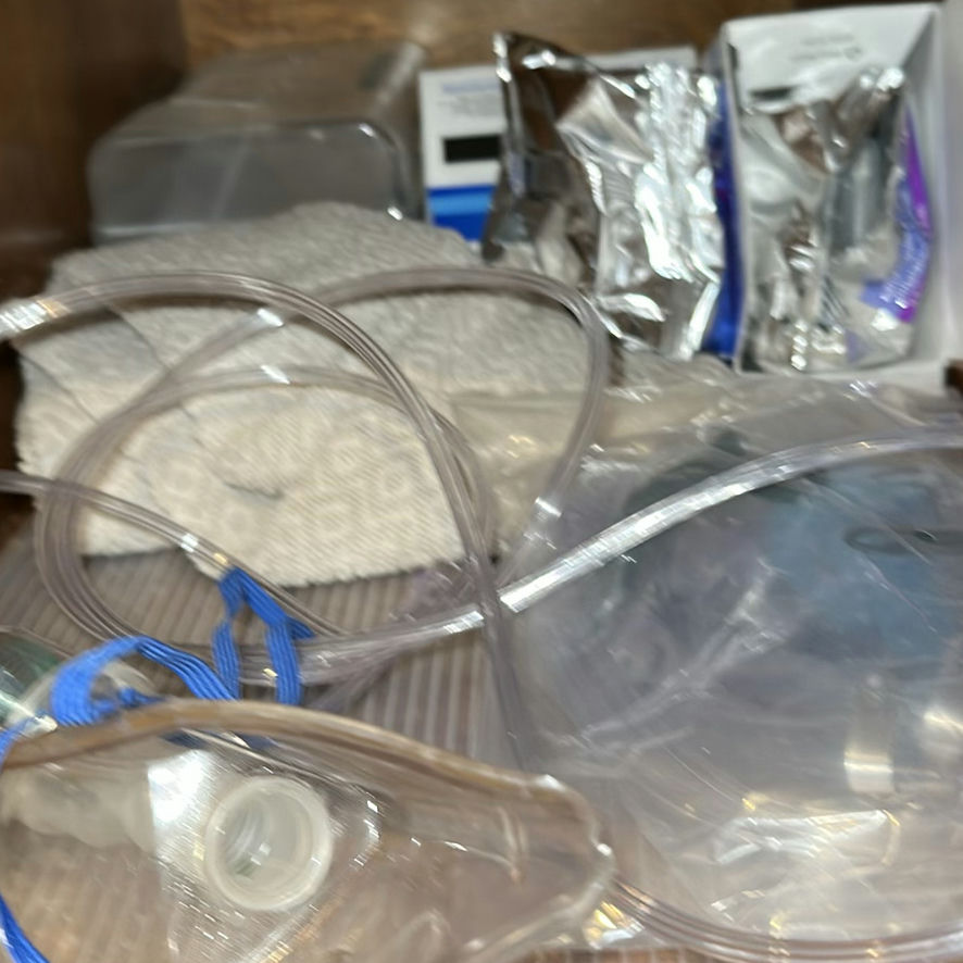 Respiratory Therapy Supplies and Folded Fabric Linens - image 3 of 4
