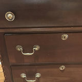 Dark Wood Nightstand with Three Drawers - thumbnail 2 of 8