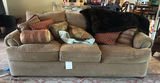 Brown Sofa and Upholstered Armchair - thumbnail 1 of 7