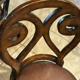 Set of Two Wooden Swivel Bar Stools - thumbnail 6 of 7