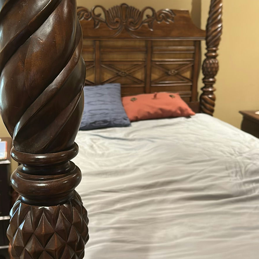 Wood Four-Poster Bed Frame - image 2 of 8