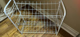 Metal Utility Cart Frame and White Wire Storage Rack - thumbnail 2 of 7