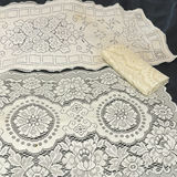 Two Lace Tablecloths and Folded Lace Linen - thumbnail 2 of 4