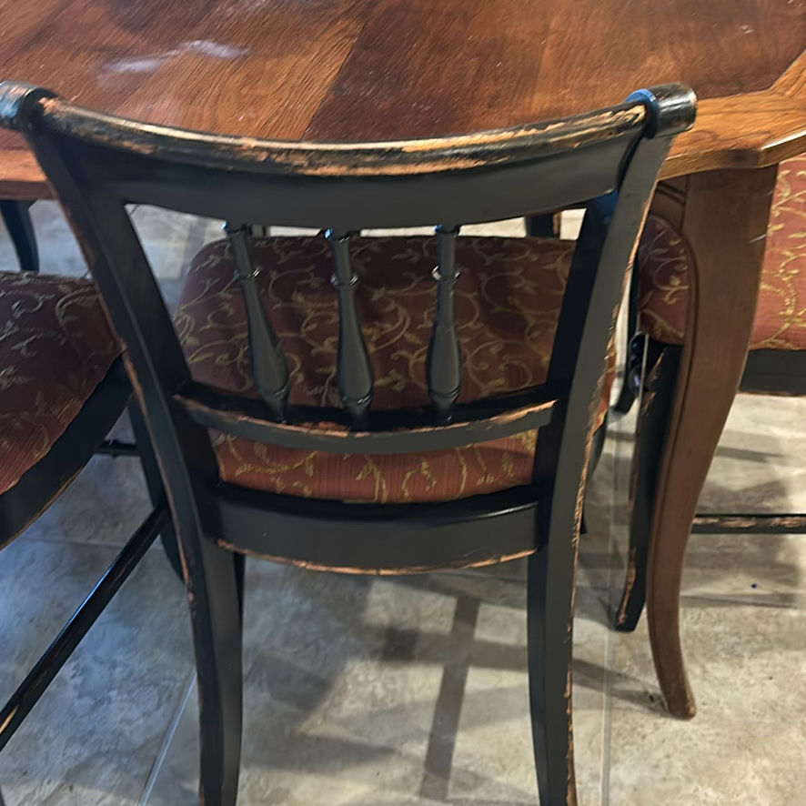 Wood Dining Table and Matching Chairs - image 3 of 6