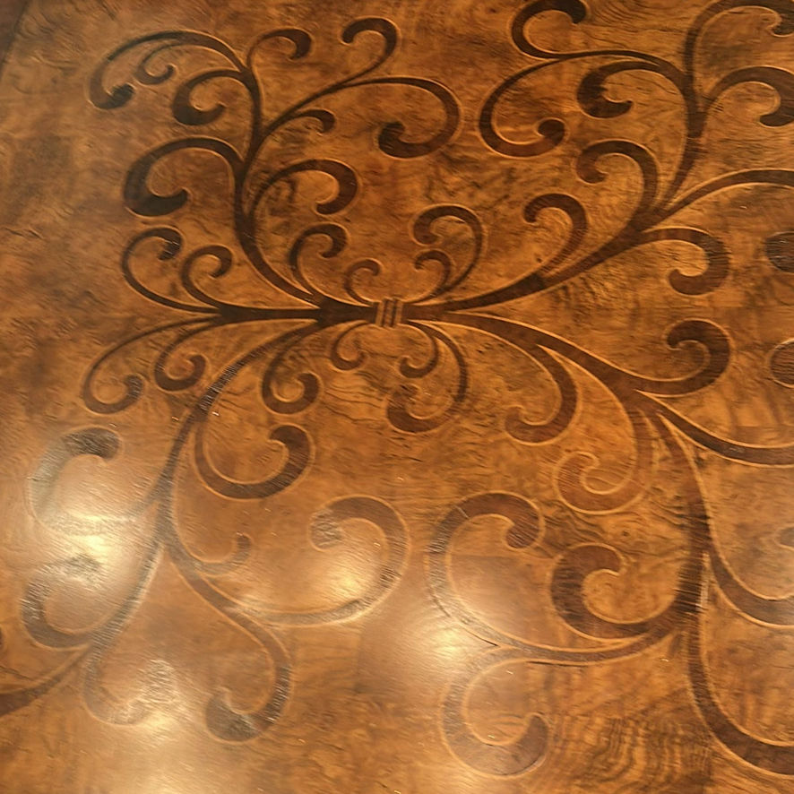 Wood Dining Table and Upholstered Chairs Set - image 9 of 10