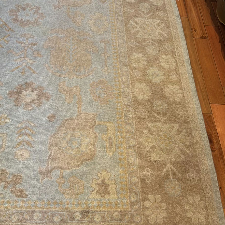 Patterned Area Rug with Fringe - image 1 of 6