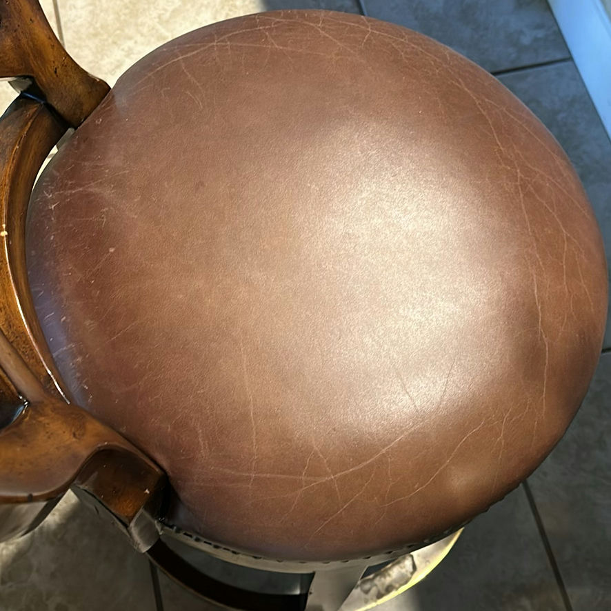 Set of Two Wooden Swivel Bar Stools - image 5 of 7