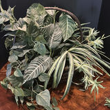 Decorative Wall Mirror, Faux Plant Arrangement, and Decorative Box - thumbnail 2 of 6