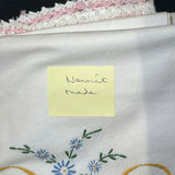 Collection of Vintage Embroidered Linens and Lace Textiles - thumbnail 15 of 22