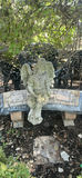 Garden Bench, Angel Statue, Metal Decorative Chairs, and Black Planter - thumbnail 1 of 5