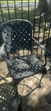 Metal Patio Chair and Decorative Planters - thumbnail 1 of 9