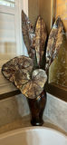 Decorative Vase with Artificial Leaf Arrangement - thumbnail 1 of 5