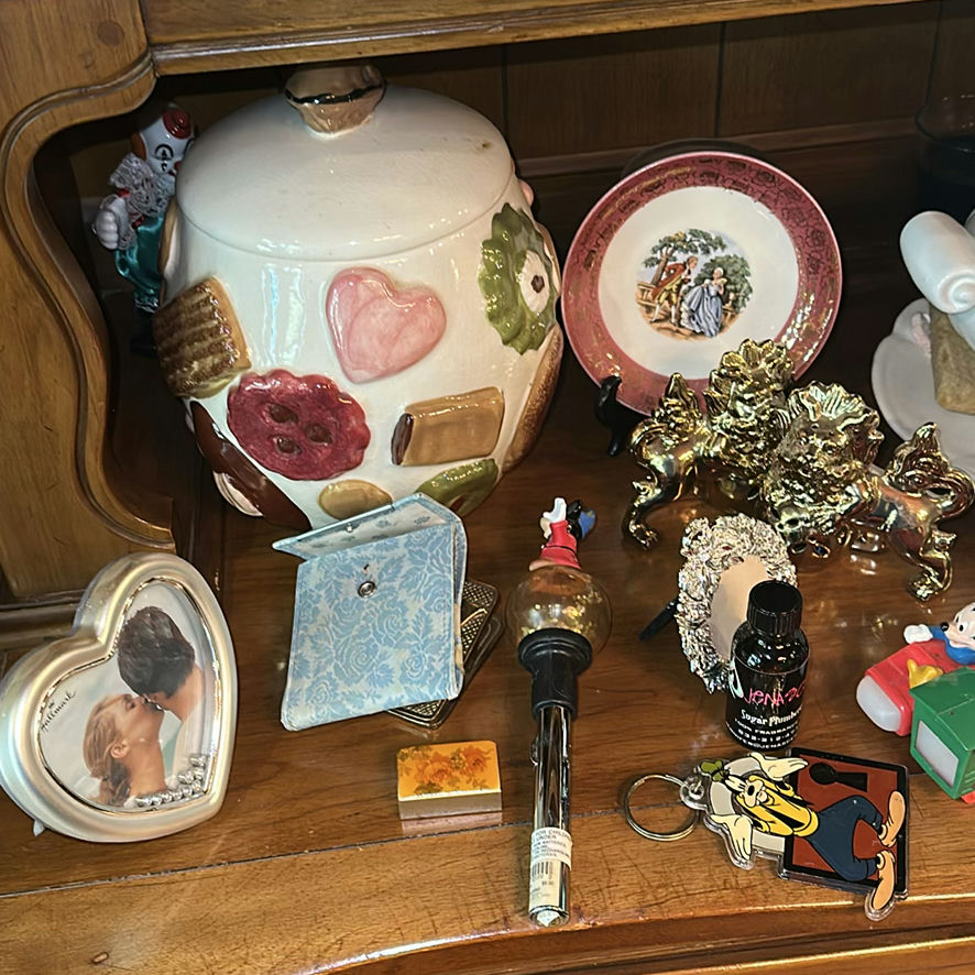 Wood China Cabinet with Tiffany & Co. China, Glassware, and Decorative Items - image 2 of 16