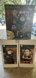 Bear Tree Trunk Decor and Two Santa Claus Figures - thumbnail 1 of 5