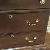 Dark Wood Nightstand with Three Drawers - thumbnail 3 of 8