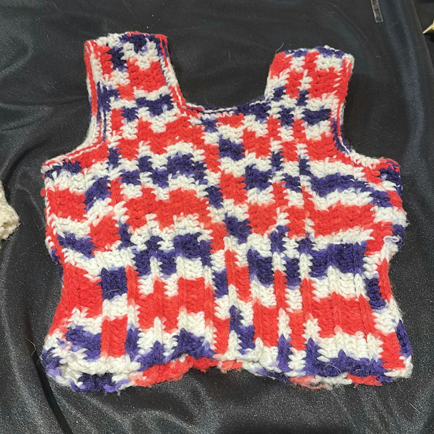 Two Crocheted Adult Small Shirts - image 2 of 3
