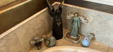 Decorative Angel Figurines, Bird Statues, and Wooden Cross - thumbnail 1 of 5