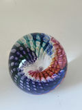 Epiphany Art Glass Studio April Wagner Rainbow Swirl (Red, White and Blue) Hand-Blown Paperweight - Signed early 2000s - thumbnail 5 of 7