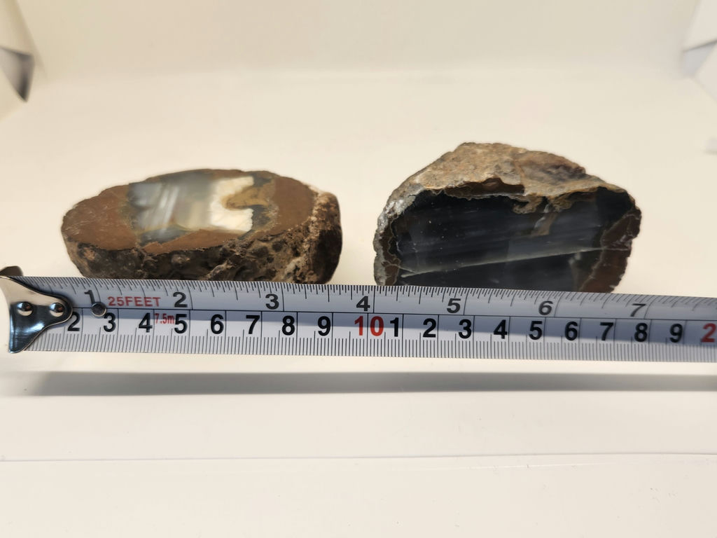 2 pieces of ThunderEgg - Oregon geodes, a nodule-like rock filled with agate formed within volcanic ash layers - image 5 of 11