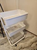 IKEA RÅSKOG White 3-Tier Rolling Utility Cart on Casters - thumbnail 2 of 6