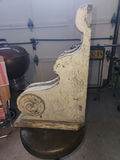 Large Antique Carved Wood Scroll Corbel / Bracket – 18" Architectural Salvage with Original Painted Surface - thumbnail 4 of 5