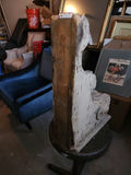Large Antique Carved Wood Scroll Corbel / Bracket – 18" Architectural Salvage with Original Painted Surface - thumbnail 5 of 5