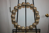 Oversized Modern Silver Glass Bauble Wreath on Iron Ring – Oka Style Sculptural Wall Décor - thumbnail 4 of 4