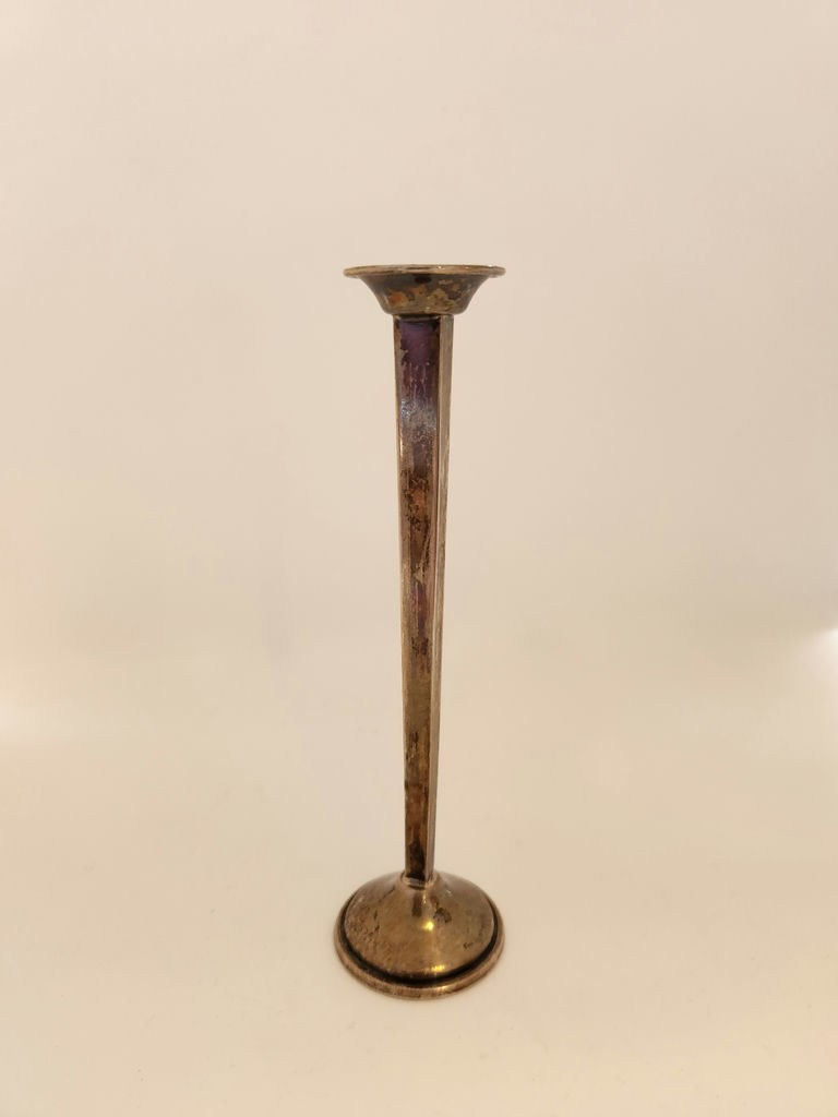 Cartier Sterling Silver Weighted Bud Vase – Hexagonal Stem – Signed - image 1 of 8