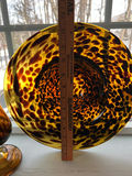 Amber Tortoiseshell Glass Decorative Lot – Large Art Glass Bowl, Molded Vase & Candlestick – 3 Pieces - thumbnail 2 of 8