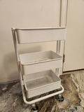 IKEA RÅSKOG White 3-Tier Rolling Utility Cart on Casters - thumbnail 3 of 6