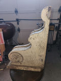 Large Antique Carved Wood Scroll Corbel / Bracket – 18" Architectural Salvage with Original Painted Surface - thumbnail 1 of 5