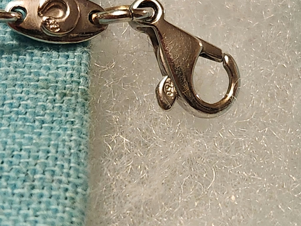 Vintage 18k White Gold Diamond Bracelet with Stylized "C" Hallmark - image 12 of 14