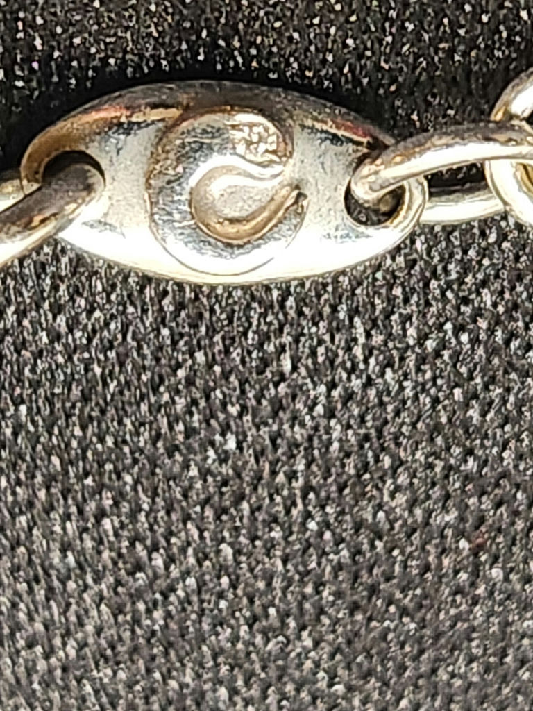 Vintage 18k White Gold Diamond Bracelet with Stylized "C" Hallmark - image 9 of 14
