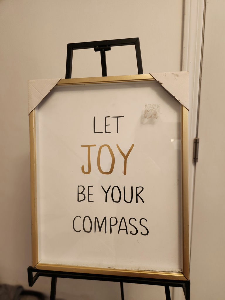 Set of 2 Inspirational Wall Signs – Modern "Joy" Gold Frame & Rustic "Crazy" Wooden Plaque - image 2 of 2
