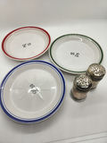 Vintage French Bistro Absinthe Tip Plates (3 plates) & Silverplate Salt and Pepper Shakers - Lot of 5 - thumbnail 4 of 8