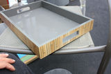Contemporary Home Decor Trio: Modern Tray, Humor Wall Art, & Natural Ocean Shells - thumbnail 2 of 5