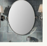 Waterworks Crystal Metal Oval Wall-Mounted Tilting Mirror - thumbnail 1 of 2
